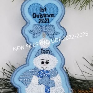 Baby 1st Christmas Boy Heart Ornament
