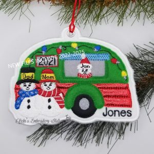Camper w/Snowmen Family 3