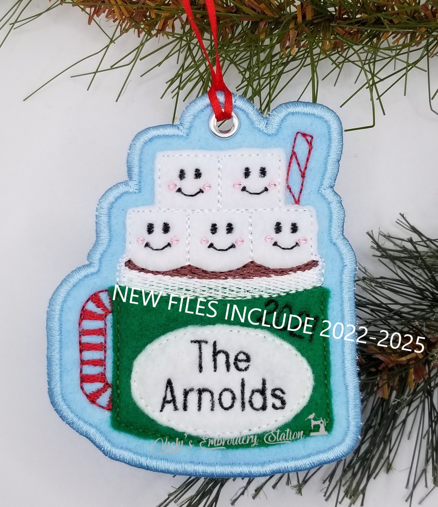 Cocoa Mug Family 5 Ornament