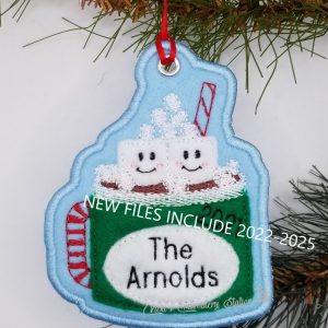 Cocoa Mug Family Ornament 2 Felt