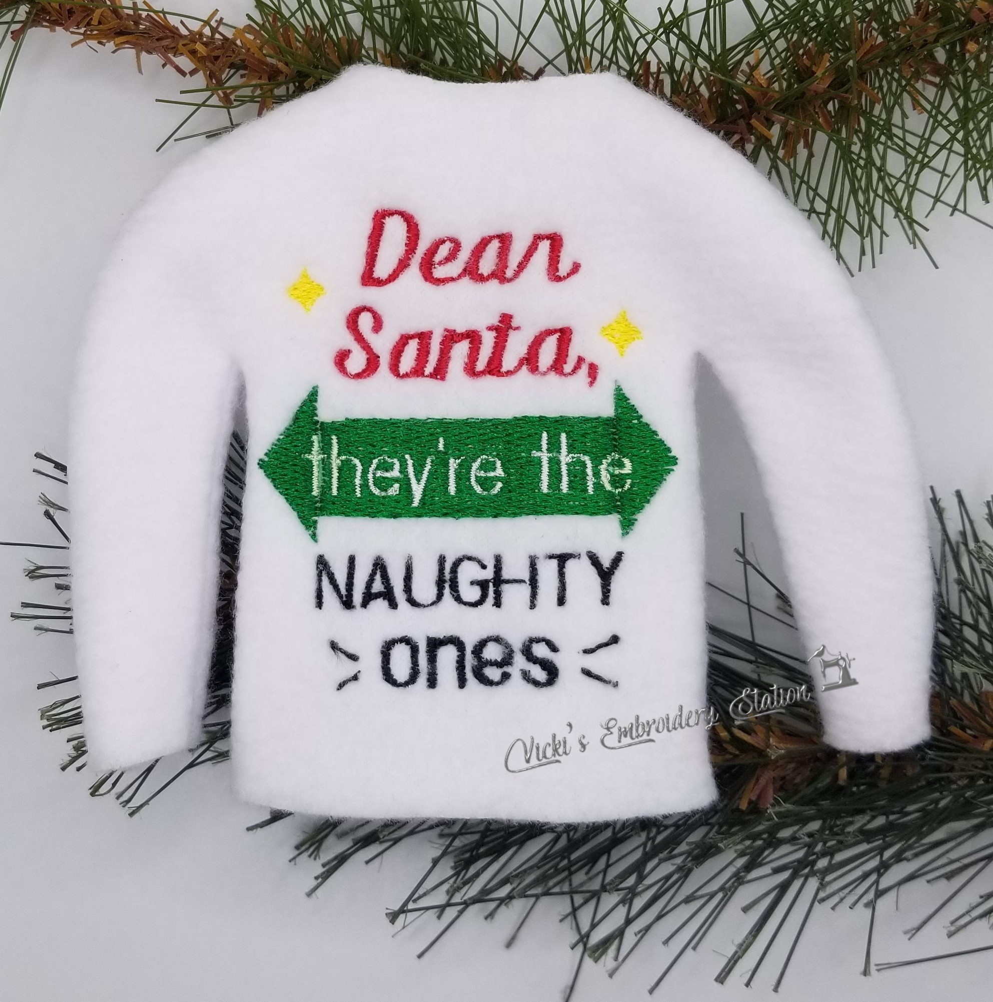 Dear Santa They're The Naughty Ones Elf Sweater