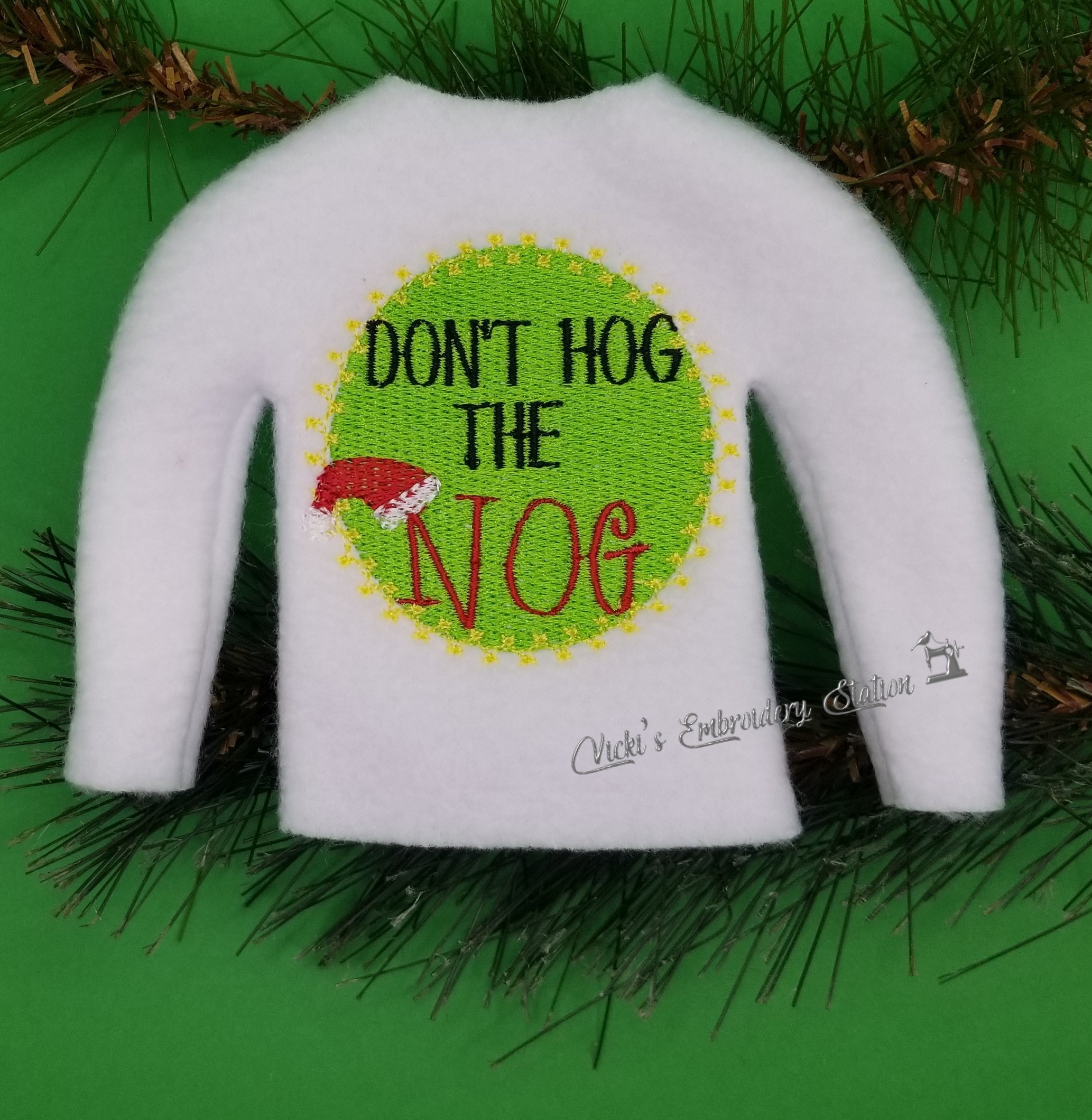 Don't Hog the Nog Elf Sweater - Image 2
