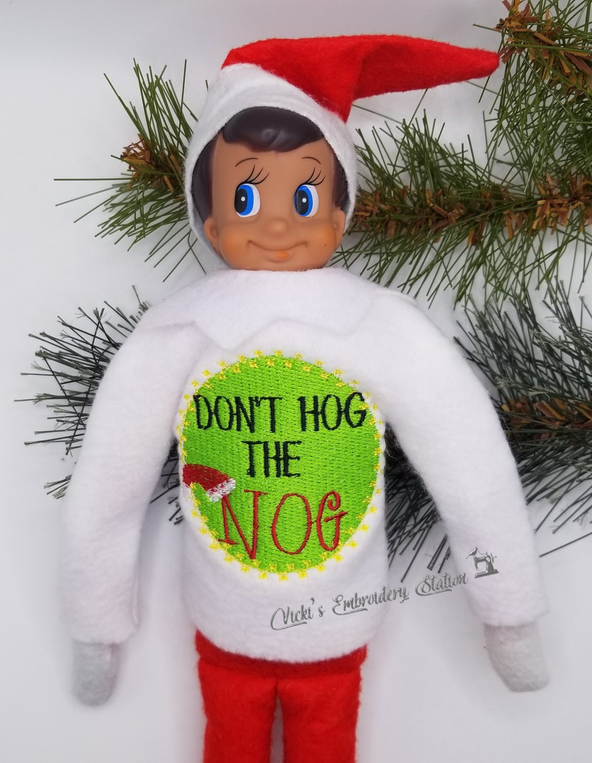 Don't Hog the Nog Elf Sweater