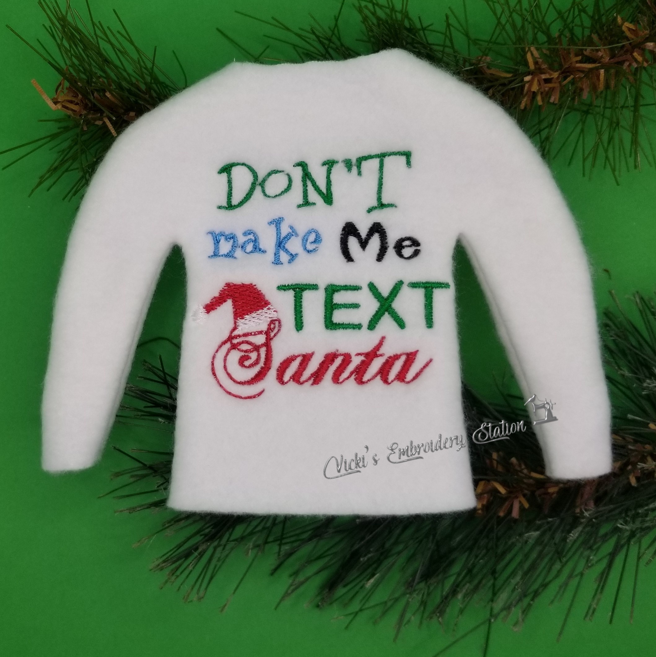 Don't Make Me Text Santa Elf Sweater