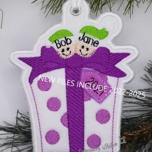 Package w Bow 2 Head Ornament
