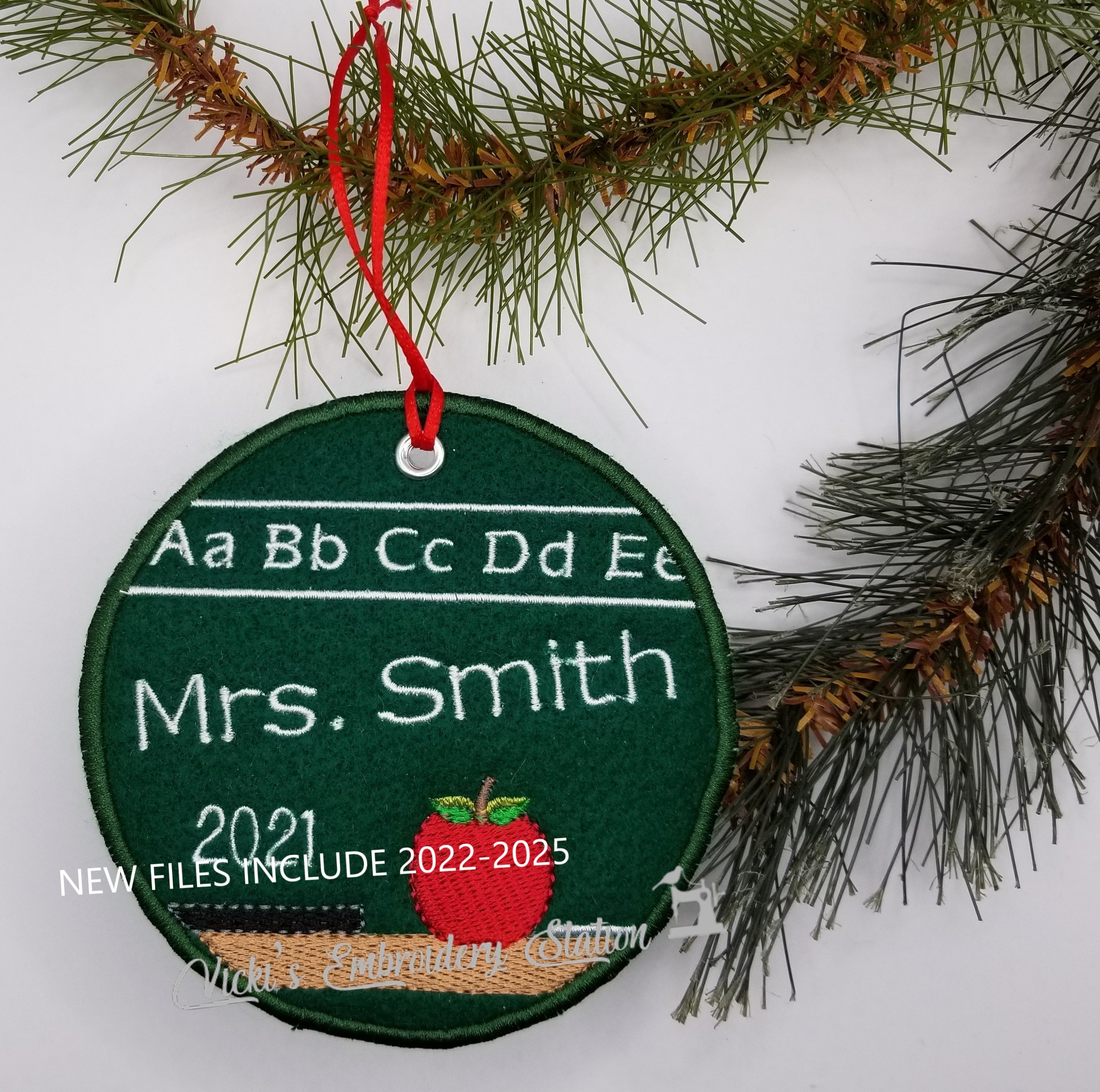 Teacher Blackboard w/Alphabet Ornament