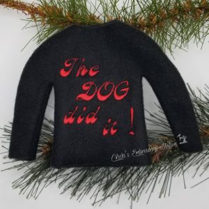 The Dog Did It Elf Sweater