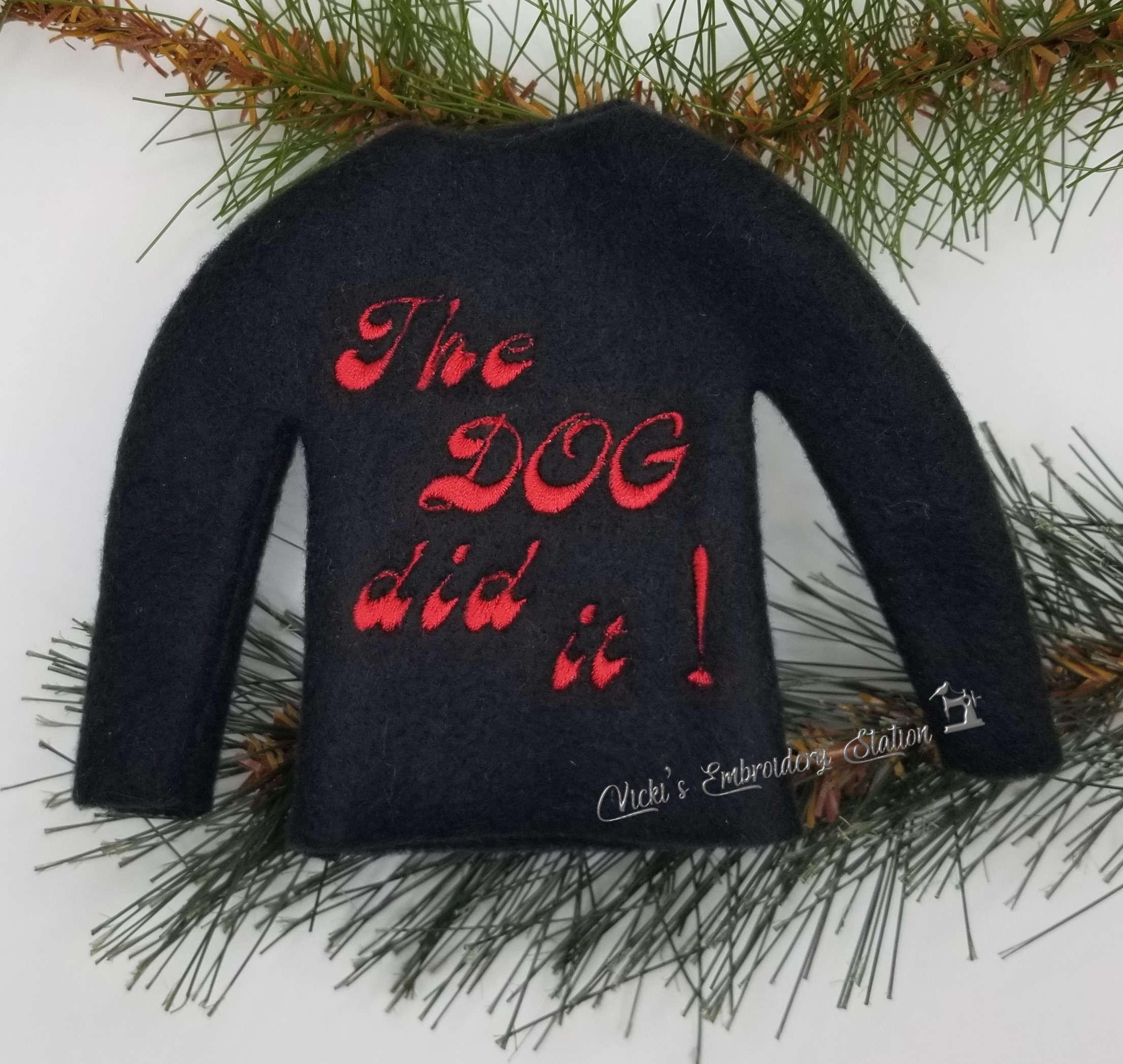 The Dog Did It Elf Sweater