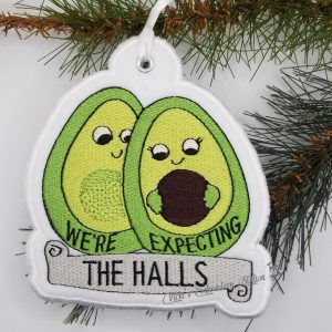 Avocado Expecting Mom Dad Ornament Felt VES