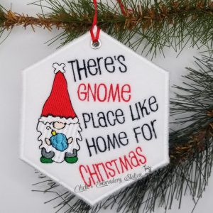 Gnome Place Like Home Ornament Felt VES