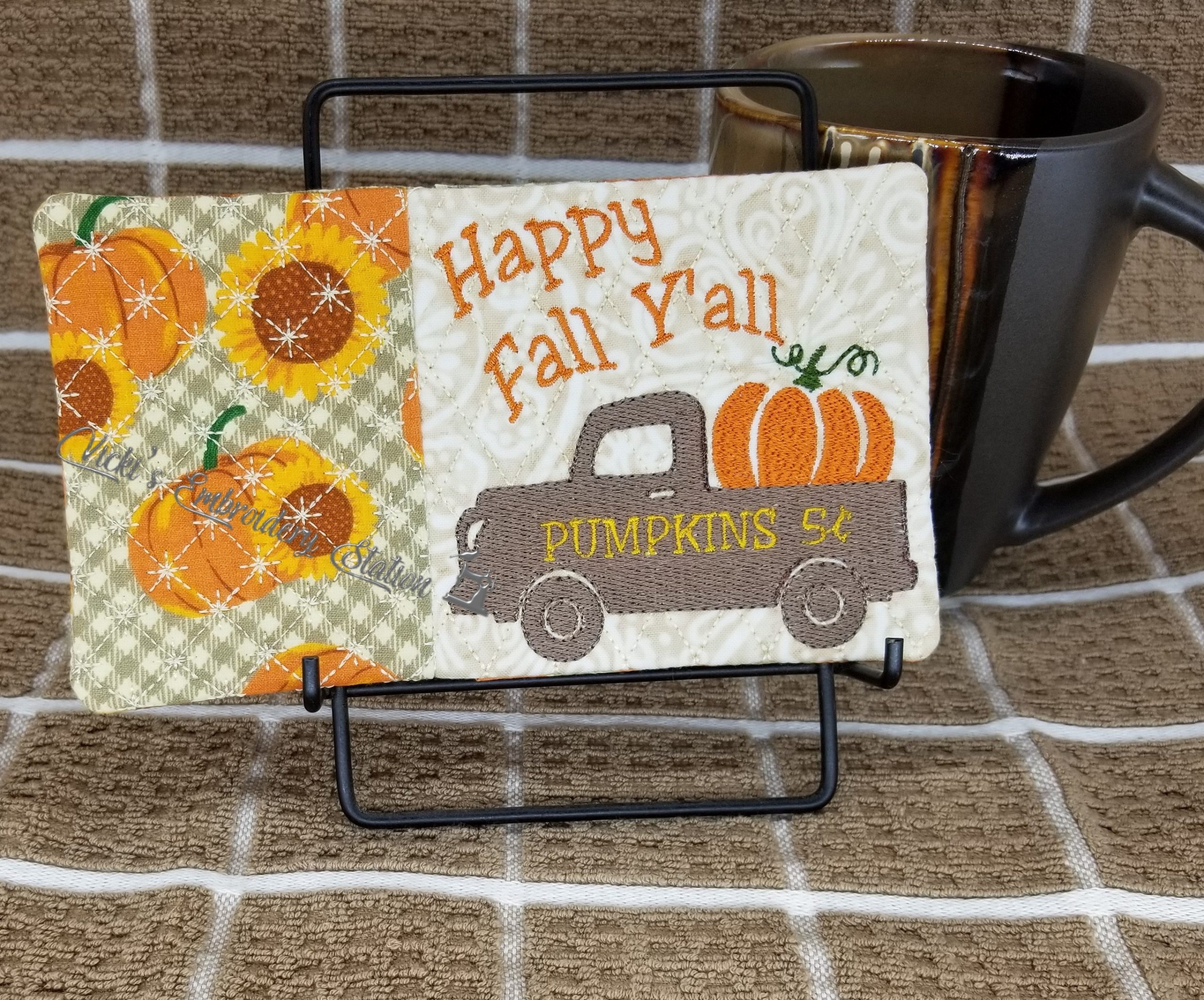 Happy Fall Y'all Mug Rug VES