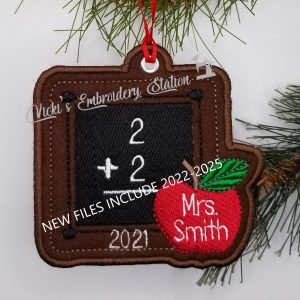 Blackboard w/Apple 2+2 Ornament VES