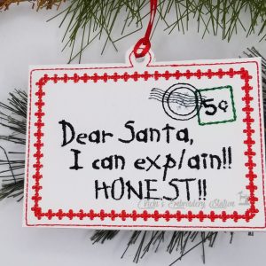 Dear Santa Letter Ornament VES