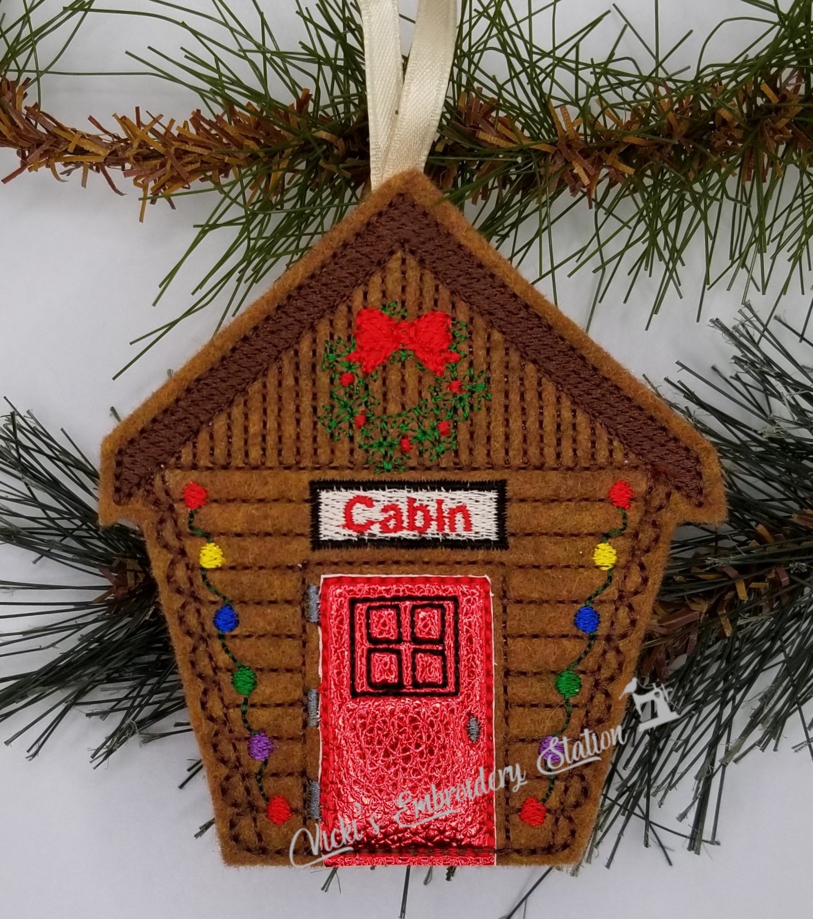 Gingerbread Cabin Ornament VES