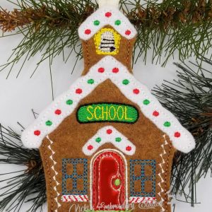 Gingerbread School House Ornament VES