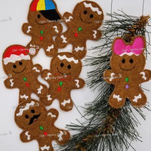 Gingerbread Men Felties 6 PIECE (Grouped) VES