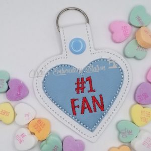 #1 Fan Heart Key Fob VES
