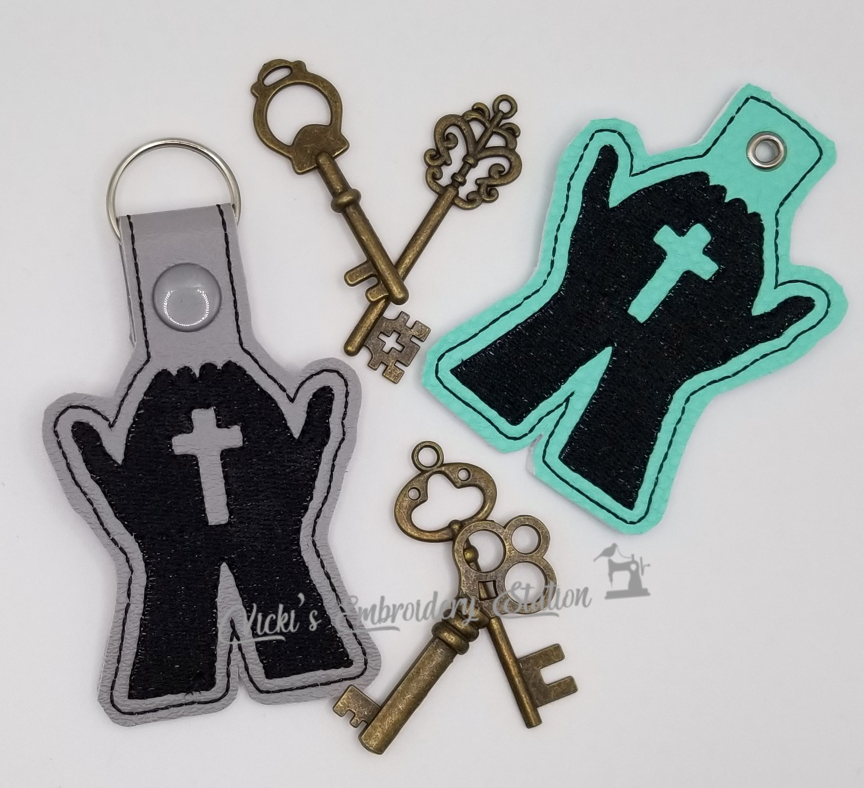 Cross in Hands Key Fob VES