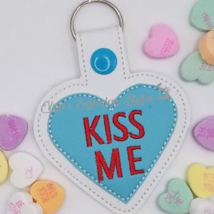 Kiss Me Heart Key Fob VES