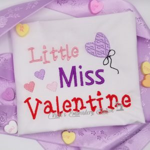 Little Miss Valentine Word Art VES