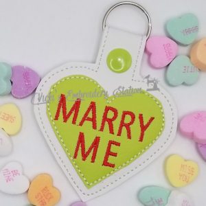 Marry Me Heart Key Fob VES