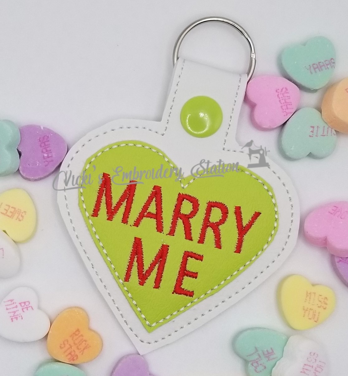Marry Me Heart Key Fob VES