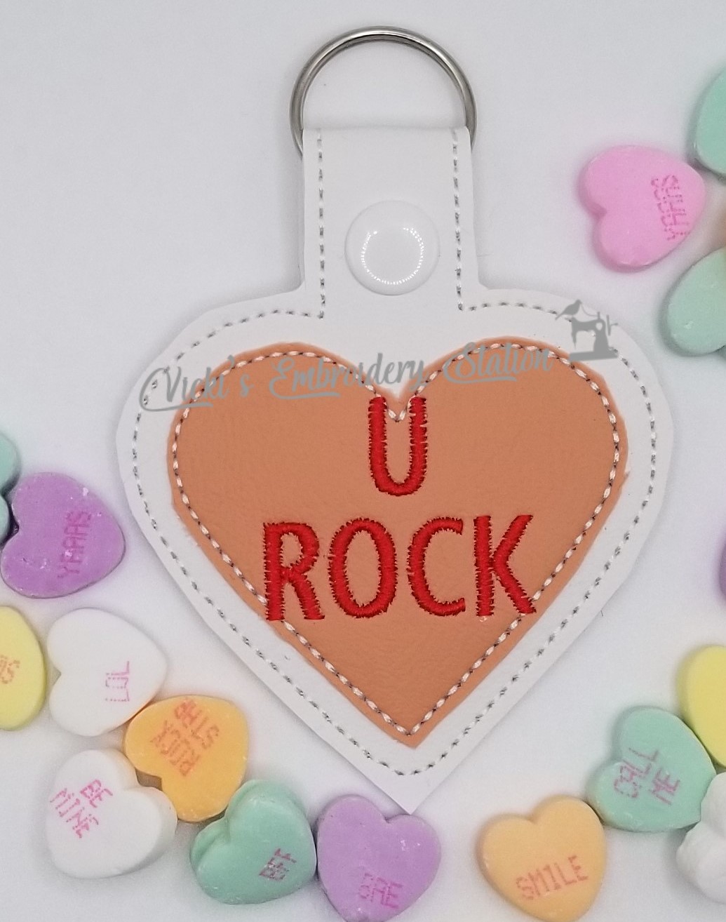 U Rock Heart Key Fob VES