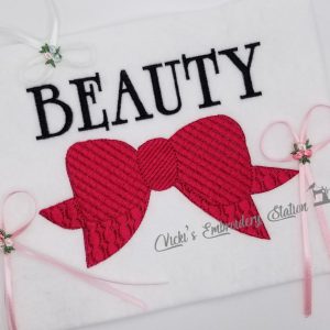 Beauty W/Bow Word Art VES