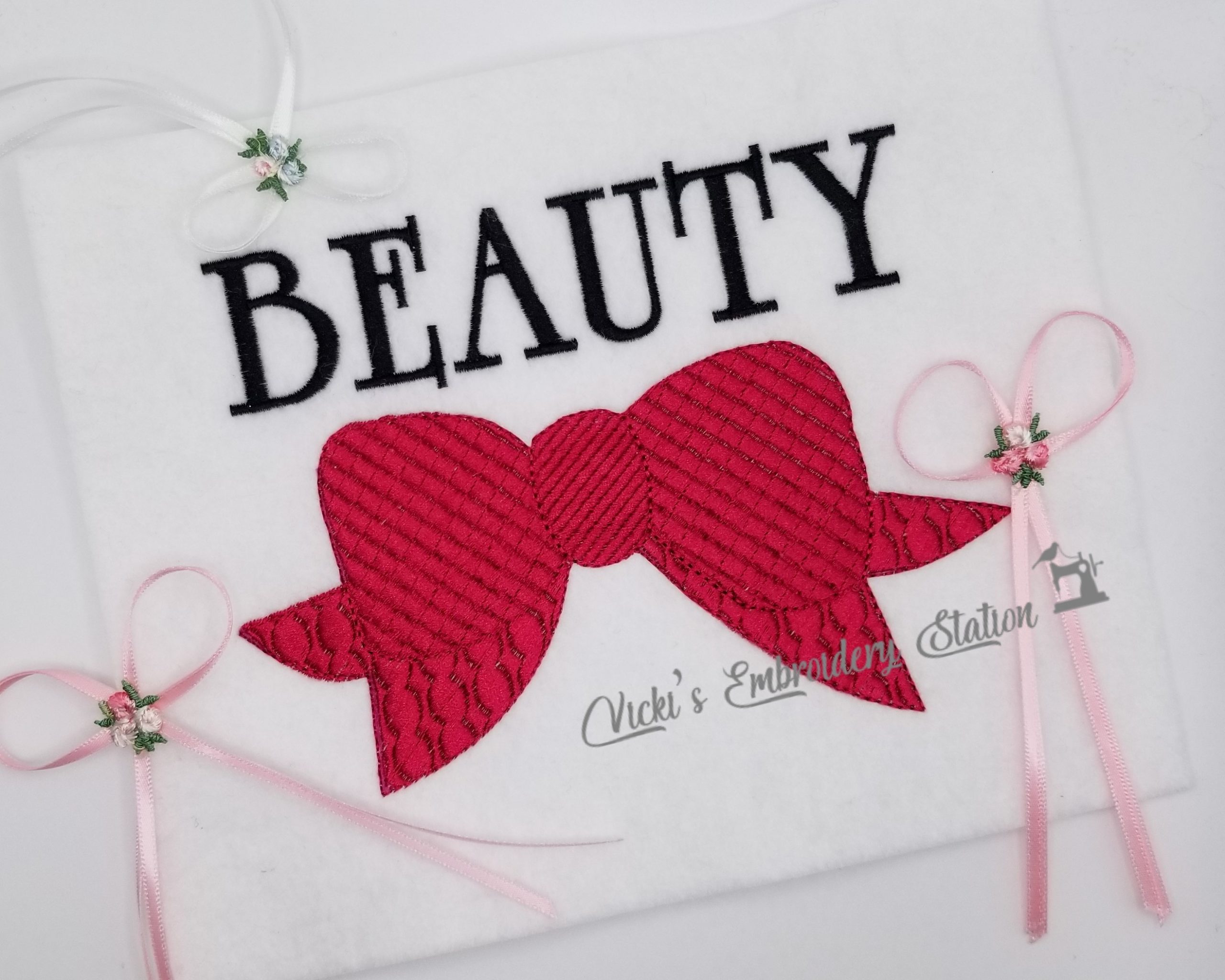 Beauty W/Bow Word Art VES