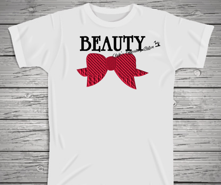 Beauty W/Bow Word Art VES - Image 3