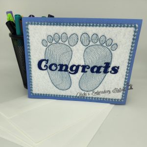 Congrats Baby Feet Greeting Card