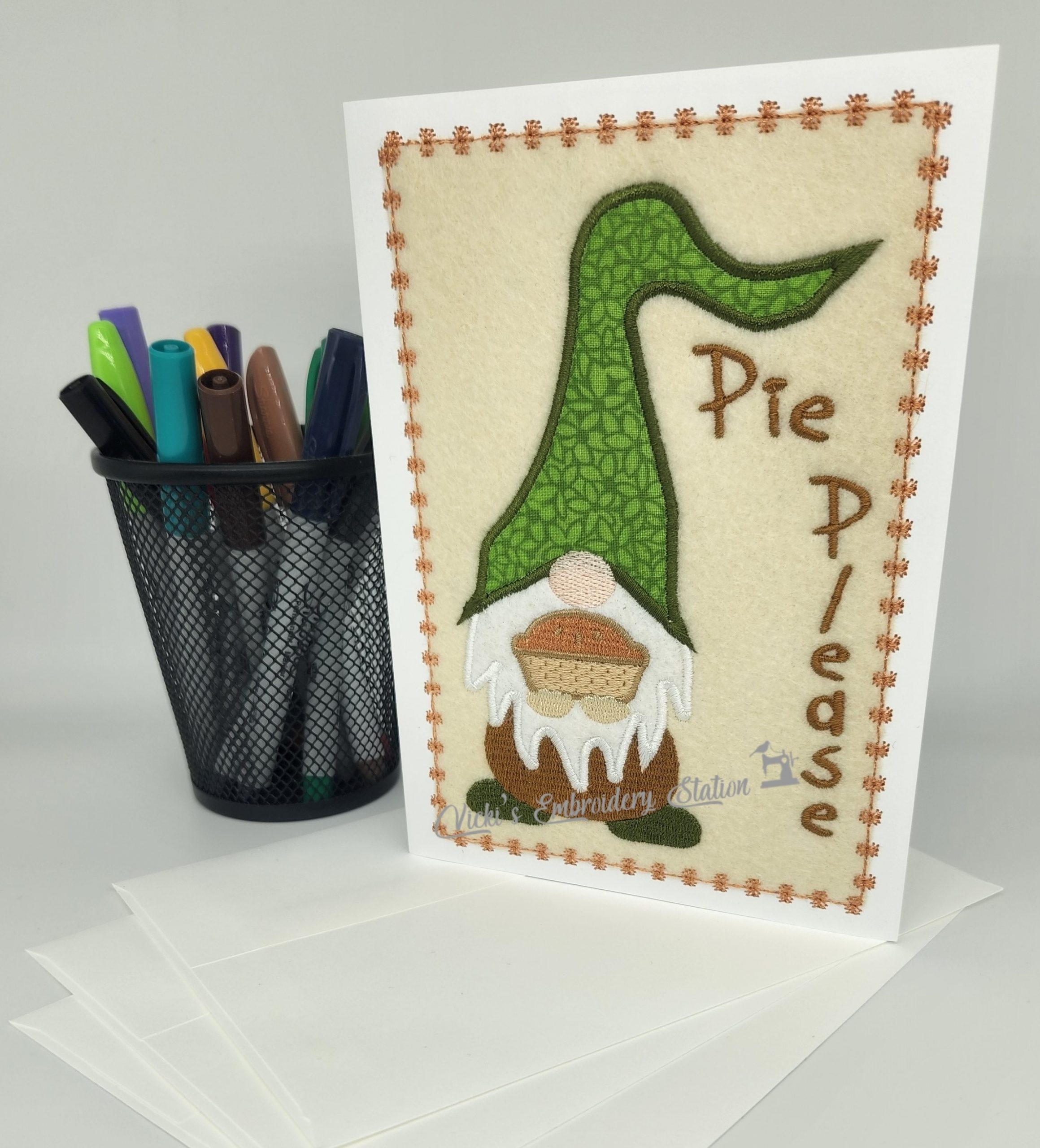 Gnome Pie Please Greeting Card