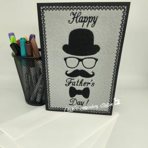 Happy Father's Day Hat Tie Mustache Greeting Card