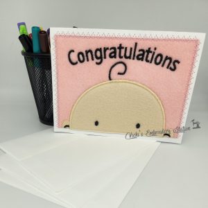 Peeking Baby Congratulations Greeting Card