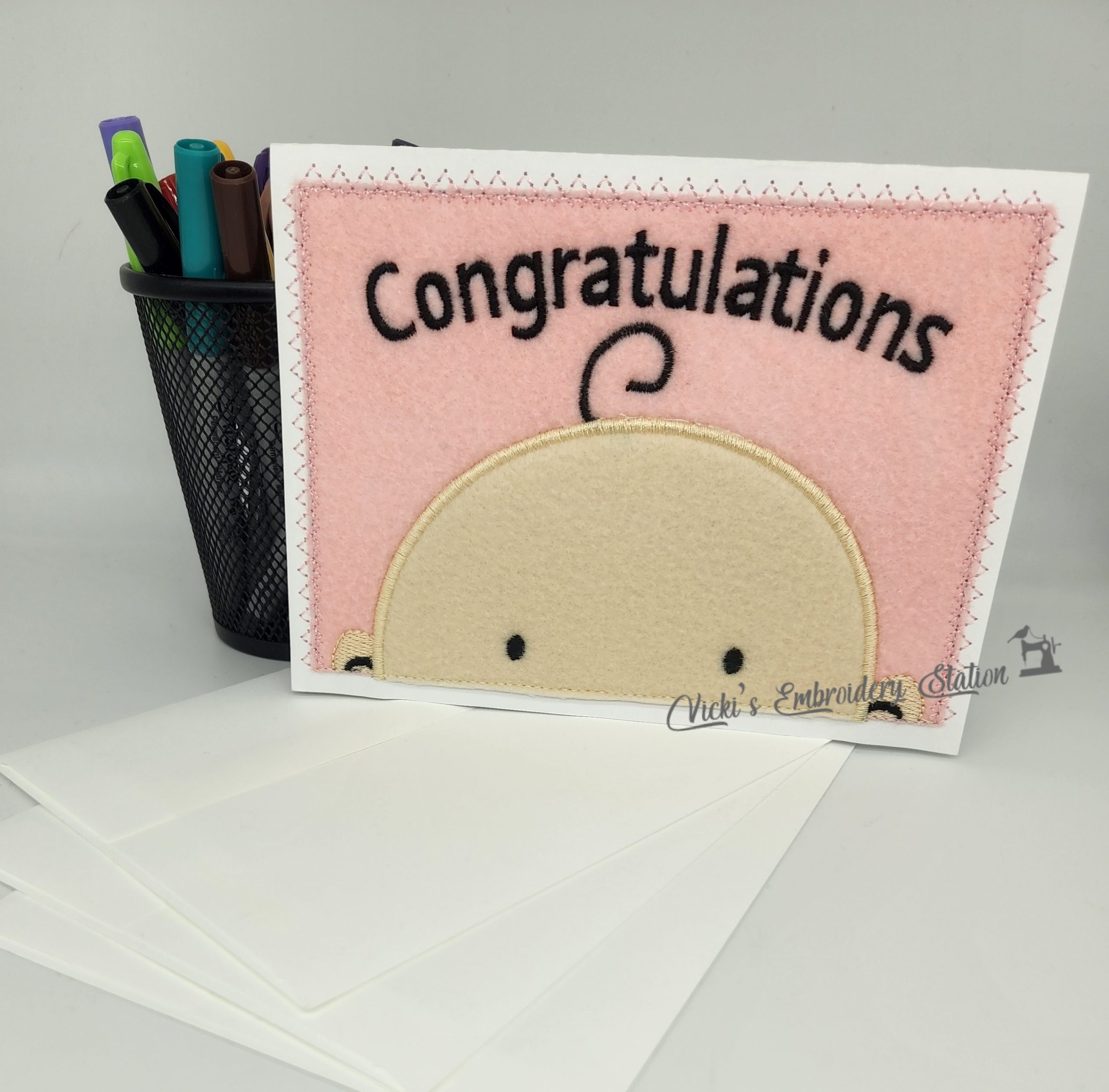 Peeking Baby Congratulations Greeting Card