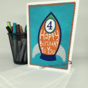 Rocket Ship Birthday Card 1-10 Greeting Card