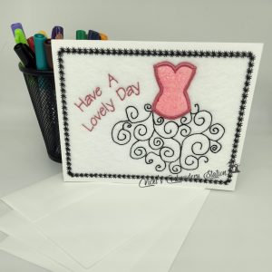 Swirl Dress Greeting Card
