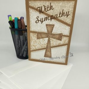 Sympathy Cross Applique Greeting Card
