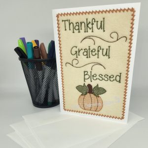Thankful Grateful Blessed Greeting Card