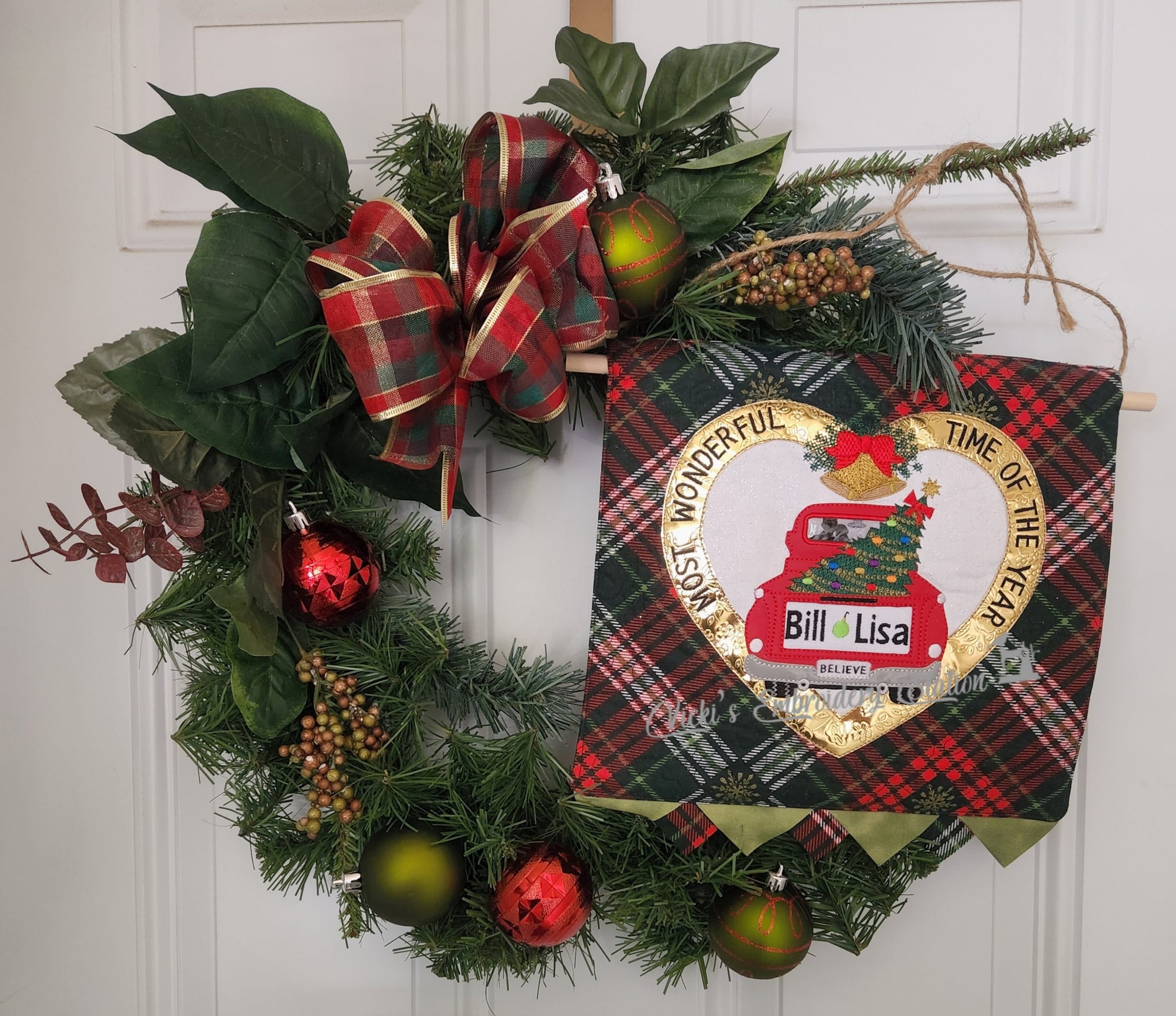 Most Wonderful Time of The Year Red Truck Heart VES