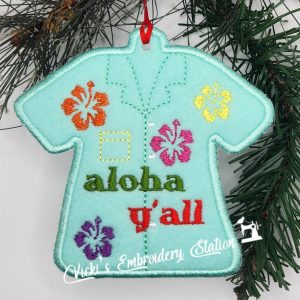 Hawaiian Shirt Aloha Y'all Ornament