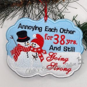 Snowman Annoying Each Other Ornament VES