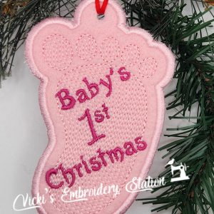 Baby's 1st Christmas Baby Feet Ornament