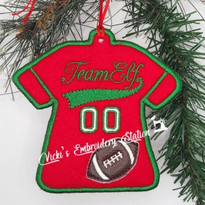 Football Jersey Team Elf Ornament