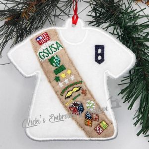 Girl Scouts Cadette-Senior-Ambassador w Sash Ornament