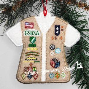 Girl Scouts Cadette-Senior-Ambassador Vest Ornament