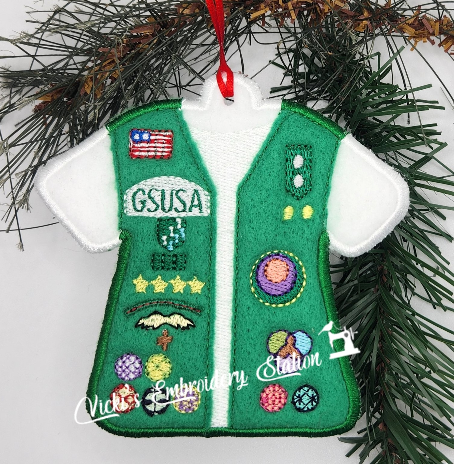 Girl Scouts Juniors Vest Ornament
