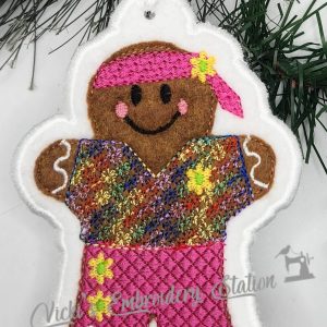 Gingerbreadman Hippy Ornament VES
