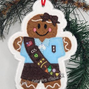 Gingerbread Girl Scout Brownie w/Sash