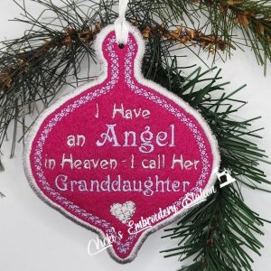 Angel In Heaven Ornament Granddaughter